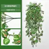 Enredaderas de Plantas Verdes Falsas para Decoración, Enredaderas de Flores Artificiales de Plástico para Sala de Estar Colgantes de Pared Interiores Cesta Colgante de Flores Árbol