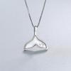 Collar de plata 999 pura cola de pez para niña, joyería de plata esterlina, colgante de nicho de lujo ligero, cadena simple para clavícula, regalo de cumpleaños