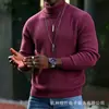 Suéter de punto para hombre transfronterizo en stock 2026 invierno nuevo ajuste slim suéter de punto trenzado para hombre venta al por mayor tops modernos para hombre