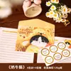 Conjunto de Papel de Carta e Envelope Borboleta Lunar Rosa Púrpura, Papel de Carta Estilo Ins para Presente, Carta Manuscrita Espessa Desenho Animado para Presente, Decoração de Mensagem