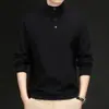 2025 Nueva Sudadera de Terciopelo con Botones para Hombres de Mediana Edad Invierno Terciopelo Engrosado Top Cálido Todo en Uno Camiseta Interior de Terciopelo