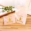 Tarjeta de felicitación de cumpleaños con estampado metálico de origen transfronterizo, floristería, panadería, compañero de mano, regalo, amigos hombres y mujeres envían tarjeta de felicitación, tarjeta pequeña