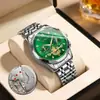 Reloj popular para hombre, reloj mecánico de imitación totalmente automático, impermeable, adecuado para negocios nocturnos, moderno, multifuncional, alto valor estético, venta al por mayor transfronteriza