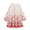 Roupa Europeia e Americana Transfronteiriça 2025 Primavera e Verão Nova Moda Vestido Mini Simples Estampado 5029104