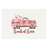 Nuevo Mantel Individual Rosa Amor de San Valentín Lino Rosa Estampado de Coche Mantel Individual para Mesa Fiesta Navideña Aislamiento Térmico