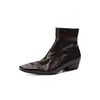 Botines Chelsea de Piel de Oveja de Alta Calidad para el Trabajo Otoño/Invierno 2026 Tacón Bajo Grueso Punta Cuadrada Botines de Piel Genuina para Mujer, Tallas 40-42