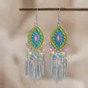 Pendientes Versátiles de Alta Gama para Mujer, Pendientes de Diamante Retro Literarios, Pendientes Bohemios Multicapa, Suministro al por Mayor