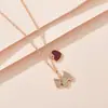 Collar con colgante de cachorro de amor estilo japonés y coreano, cadena para la clavícula de temperamento simple, moda para mujer, lujo ligero, nicho, venta al por mayor