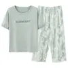 2025 Pijamas Nuevos para Mujer Verano Algodón Puro Manga Corta Pantalones Cortos 100% Algodón Verano Casual Deportivo Ropa de Casa Z
