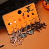 Nuevos Pendientes Calientes de Halloween 2024 Gato Calavera Personalidad Creativa Traje de Pendientes para el Festival Wansheng