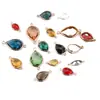 Accesorios para Joyería de Doble Colgante de Cobre Puro que Conservan el Color, Accesorios para Bolsos y Ropa Hechos a Mano con Vidrio de Colores para DIY, Venta Directa y al por Mayor desde el Fabricante