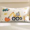 Funda de Almohada de Dibujos Animados Algodón Puro Paquete Individual 100 Gasa de Algodón Funda de Almohada para Niños Par Cubierta Protectora para Núcleo de Almohada 35X55