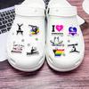Zapatos de serie de gimnasia zapatos con agujeros de flor accesorios diy hebilla decorativa removible hebilla de zapato de plástico suave PVC hebilla de zapato de epoxi exclusiva transfronteriza