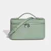 Nuevo Modelo 2026 Lp19 Bolso de Piel Genuina para Mujer, Bolso para Lonchera, Bolso tipo Caja de Piel de Vaca de Primera Capa, Bolso de Mano, Bolso de Hombro, Bolso Cruzado, Versátil para Mujeres