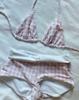 Colección] Traje de baño femenino de cintura alta con abertura y lazo a cuadros rosa estilo Pure Lust de Ins Girl