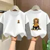 Camiseta de manga larga de algodón puro a rayas y retazos para niñas, nuevo estilo otoño 2026, corte holgado, adecuada para niños medianos y mayores, ropa de otoño, prenda interior para niñas