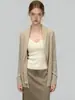 Cardigan de Tricô Elegante de Alta Qualidade Estilo Francês com Mangas Longas para Mulheres, Novo Estilo Primavera e Outono, Blusa Solta Gentil e Estilosa