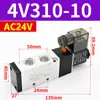 Válvula Solenoide Airtac 4V210-08/310/410 Válvula de Control de Aire de Dos Posiciones y Cinco Vías para Reversión de Cilindro Neumático