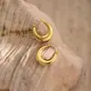 Brincos Hidráulicos de Aço Inoxidável Martelado Irregular Geométrico, Brincos de Pino e Acessórios da Moda, Simples, de Nicho, Versáteis