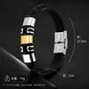 Pulsera de moda con cadena de patrón de serpiente electrochapada en color acero puro transfronteriza europea y americana, pulsera de silicona de acero de titanio, accesorio de alta gama para hombre