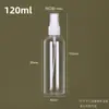 Frasco Borrifador Transparente em Estoque Frasco Plástico para Pet Frasco Borrifador de Névoa Fina Portátil Embalagem para Dispenser de Líquido Desinfetante de Álcool Frasco Vazio