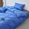 Juego de Cuatro Piezas Minimalista Nórdico 100% Algodón Puro, Adecuado para Todas las Estaciones, Juego de Tres Piezas de Sábana y Funda Nórdica Rayada de Lujo Ligero
