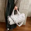 Chaqueta de Algodón para Viajero de Invierno Bolso Cruzado Bolso de Mujer con Bolsillo Grande para Calentar Manos Bolso de Hombro Bolso de Mano de Viaje Acolchado de Moda para Mujer