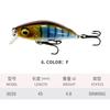 Isca Luya Micro-Objeto Xiaomi Nuo Mini Minnow Afundamento Lento 4.8G/45Mm Isca Boca de Cavalo para Riacho de Água Doce 9039