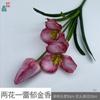 Tulipa Florida de Três Flores e Duas Hastes Tulipa Florindo com Cinco Flores Decoração para Sala de Estar de Casa Flor Artificial Flor para Arranjo de Casamento Flor de Seda