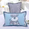 Funda de almohada de algodón puro con botones a presión, una sola pieza, adecuada para almohadas de jardín de infancia y de estudiante, 35* Algodón de gasa para niños