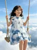 Ropa Infantil Tie-Dye Verano Nuevo Estilo Hecho a Mano Tie-Dye Teñido con Plantas Vestidos con Tirantes para Niños y Niñas Ropa Étnica de Viaje Venta al por Mayor