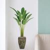 Plantas Verdes Simuladas Planta Tropical Maceta Pegatinas de Pared Decoración de Entrada de Sala de Estar Papel Tapiz de PVC Pegatinas Autoadhesivas para Dormitorio