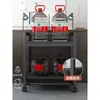 Gabinete de Almacenamiento para Impresora, Estante de Escritorio para Apartamento Pequeño, Estante de Almacenamiento Móvil de Pie, Soporte para Host de Computadora