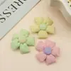 Tela Nueva Color Caramelo Cuadros Flor Niños DIY Adorno para el Cabello Broche Accesorios para Bolsos Flor Rellena de Algodón Accesorios Florales Venta al por Mayor