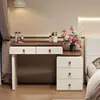 Mesa de toucador de madeira maciça armário de armazenamento para apartamento pequeno mesa de maquiagem de noz estilo creme moderno simples para quarto