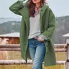 Comercio Exterior de Otoño e Invierno Europeo y Americano. Ropa de Mujer a la Venta en Amazon: Abrigo Casual de Lana con Capucha, Manga Larga, Largo, Holgado