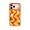 La funda de teléfono más vendida de Amazon con patrón de olas retro y colorido, funda de silicona líquida para iPhone 17, cubierta para teléfono Apple 16