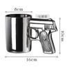 Taza Bala Pistola Desert Eagle Taza Cerámica Temática Revólver Taza de Agua Regalo Navideño Estilo Cerámico Asa Metálica Caja de Regalo