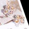 Cristal Resistente Flor de Corazón de Trébol de Cuatro Hojas Aleación Cuentas Sueltas Hecho a Mano DIY Cuentas de Agujero Recto Accesorios para Cadena de Teléfono Cadena de Bolsa