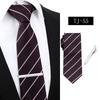 Corbata de Negocios a Rayas para Hombre Formal Profesional Roja Azul Atada a Mano Imitación Seda 7.5cm Stock Listo de Fábrica