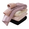 Leggings Térmicos de Lana Extra Gruesos de Invierno a Prueba de Frío del Noreste de Cintura Alta Alta Elasticidad Ajustados Forrados de Polar Engrosados Pantalones Interiores de Algodón para Mujer