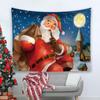 Amazon Tela de Fondo Navideña Transfronteriza Tapiz de Papá Noel Tela Colgante para Atmósfera de Fiesta Festiva
