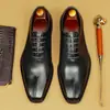 Sapatos Masculinos de Couro Genuíno Novos Profissionais de Negócios Couro Masculino Pele de Vaca Cor Simples Esfregado Peça Inteira de Couro Estilo Coreano Masculino Oxford Sapatos Masculinos