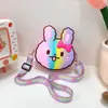 Venta Directa de Fábrica Monedero de Conejito para Niños Bolsa de Burbujas de Silicona Squishy Bolso Cruzado Lindo de Conejo para Niñas