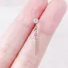 Brincos de Liga de Titânio F136 Pingente Redondo de Zircônio Espiral Interna Acessórios de Joias Artesanais DIY Joias para Piercing Corporal de Titânio G23