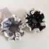 Estilo Coreano Pequeña Flor Doble Encaje Botón Floral Anillo para el Cabello Intestino Grande Cuerda para el Cabello Femenina Estilo Retro Girly Accesorios para el Cabello