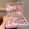 Día del Niño Exquisita Caja de Regalo Accesorios para el Cabello Traje Tocado de Princesa Pasador para Niña Cuerda para el Cabello de Bebé Pasador para Niñas