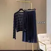 Ropa de Hong Kong y Americana/Seda Tencel Tejido Corto Hueco Crochet Delgado Cubierta Protector Solar Superior para Mujer