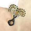 Temperamento Imitação Cristal Pavão Cabelo Artefato Novo Lazy Twist Clip Grampo de Cabelo Bola Cabeça Strass Parte Traseira Cabeça Acessórios de Cabelo
