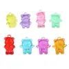 Juguete Acrílico Plástico Colorido Fresa Oso Accesorio Colgante Ultraman DIY Juguete Pequeño Decoración de Cristal